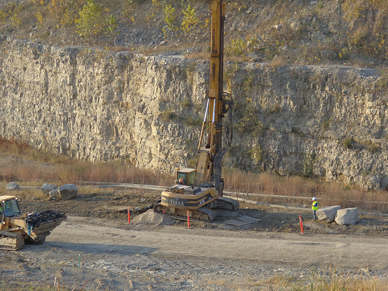 Picture of Champ Landfill installing a gas well.