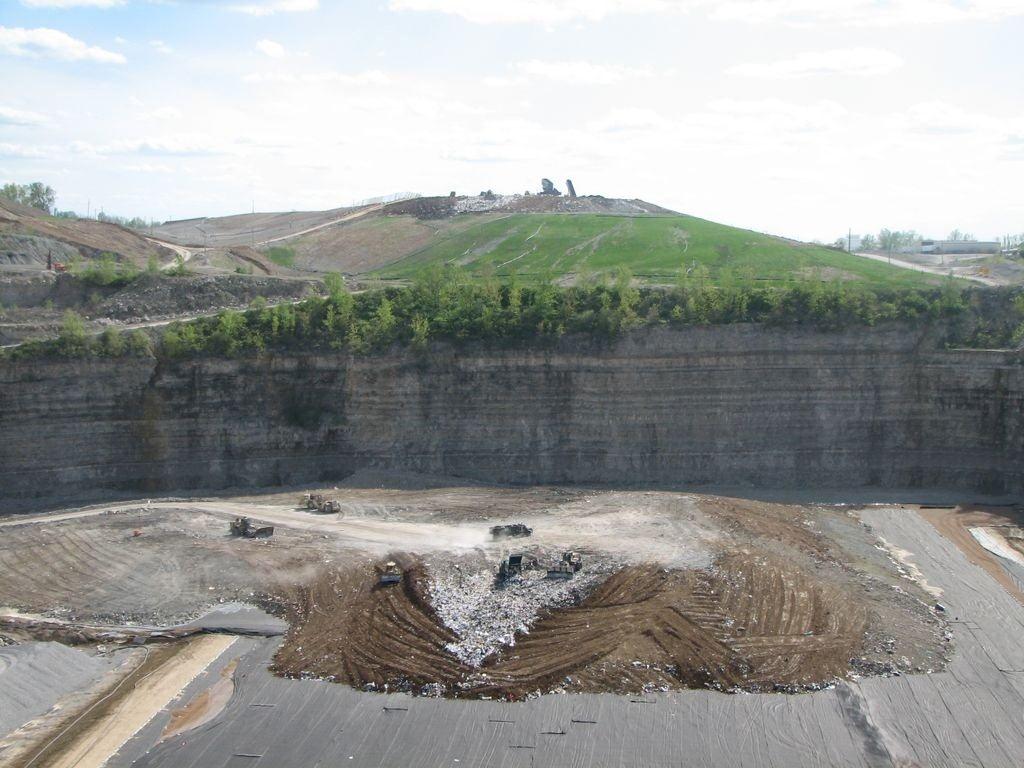 Wide angle view of Champ Landfill.